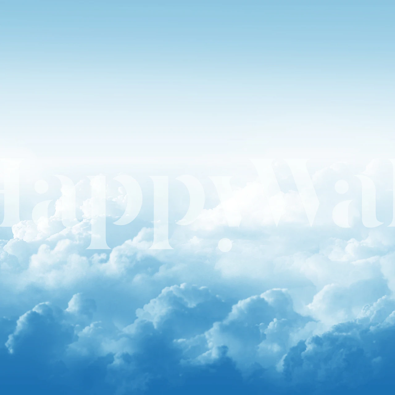 Sky and clouds wall mural for peaceful room decor