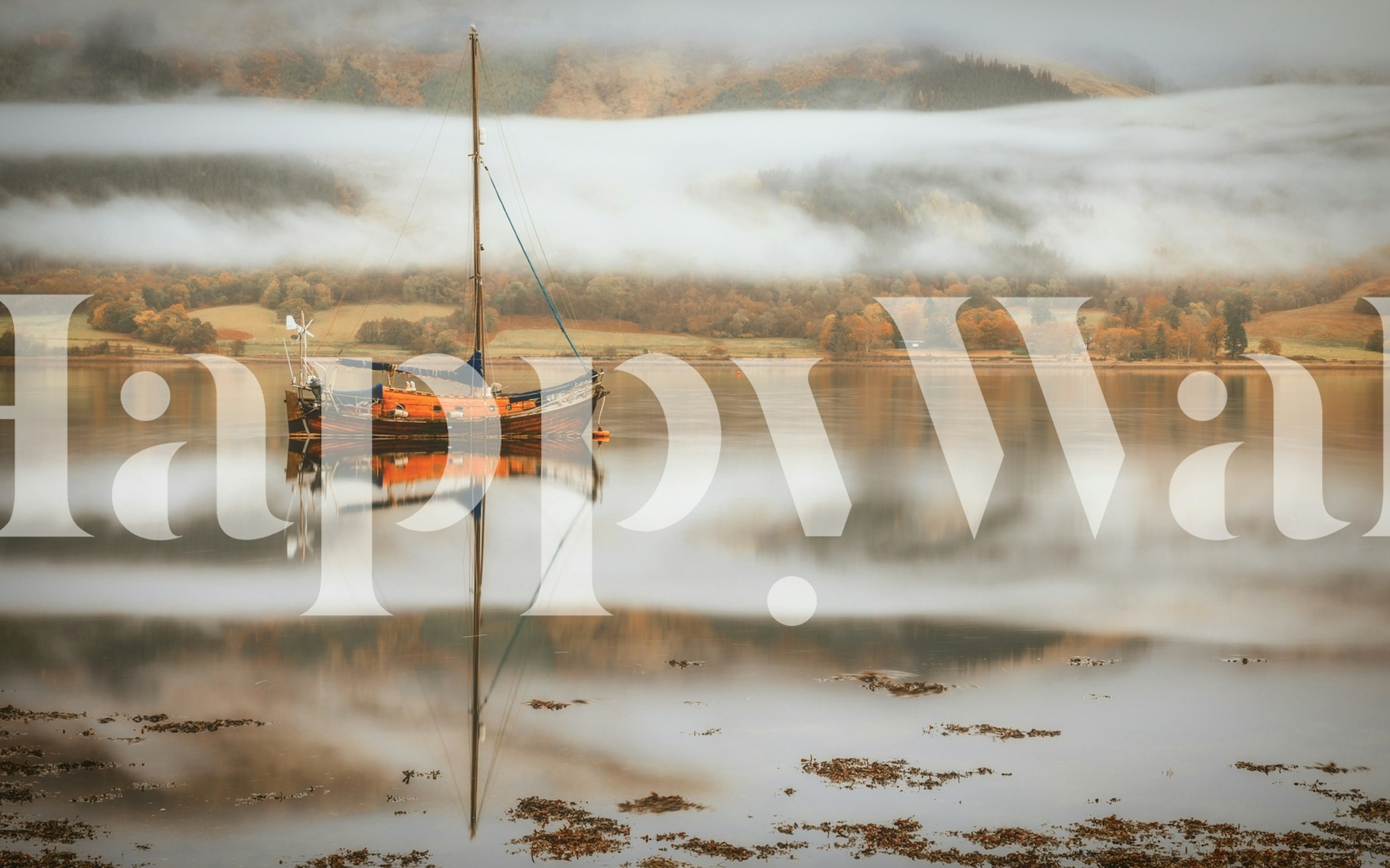 Mirna tapeta jedrilice u sobi