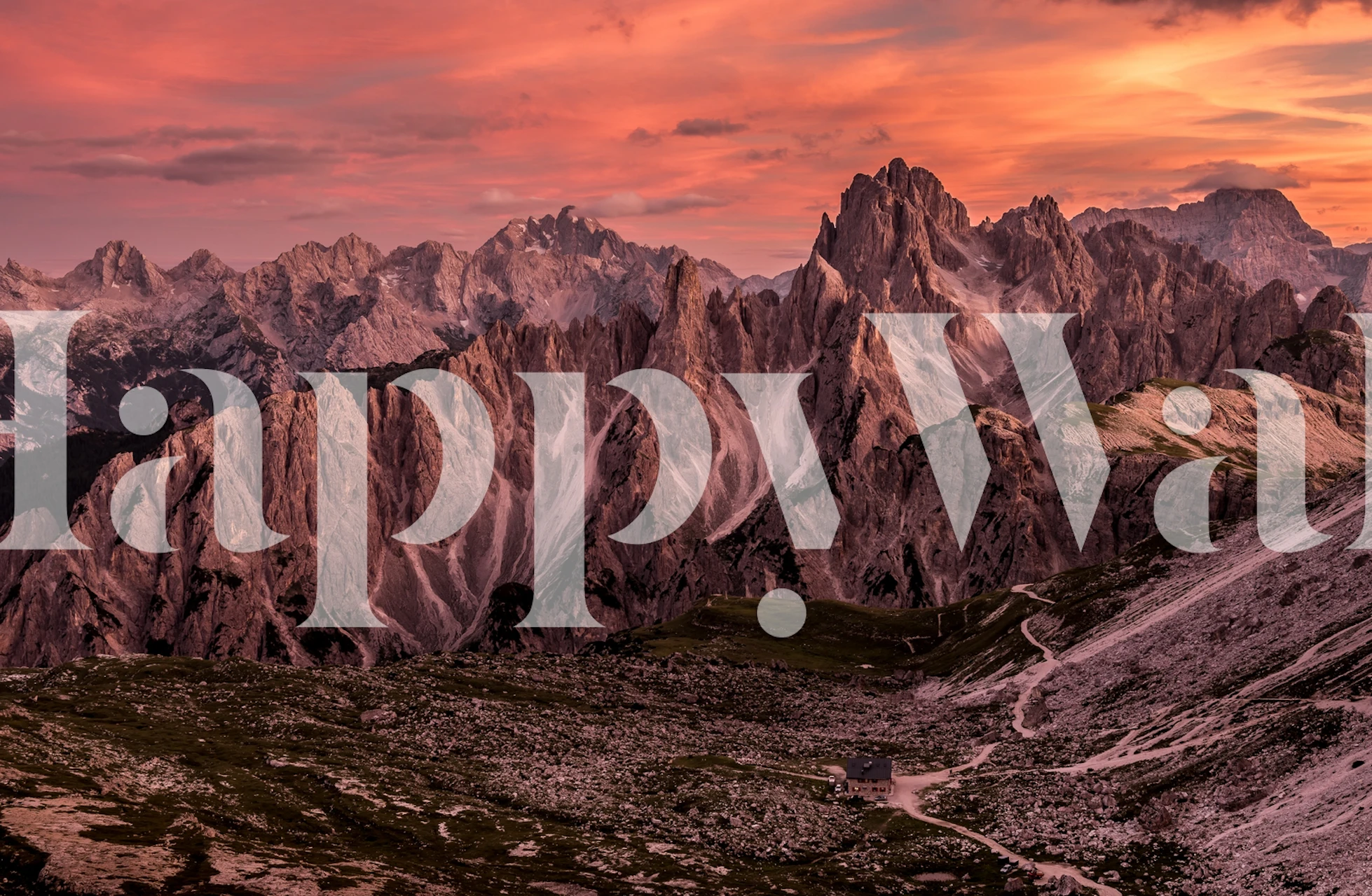 Fototapete Berglandschaft mit Sonnenaufgang