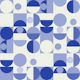 Bauhaus Mid-Century Serene Blue Geometry