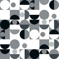 Bauhaus Mid-Century Serene Grayscale Geometry tapete