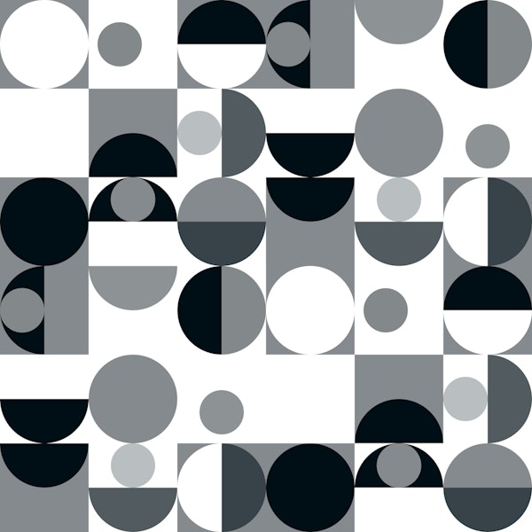 Bauhaus Mid-Century Serene Grayscale Geometry