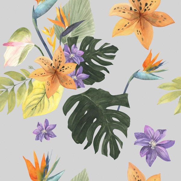 Exotic Floral Leaf Pattern