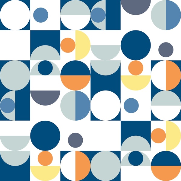 Bauhaus Mid-Century Retro Circle Medley