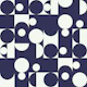 Bauhaus Geometric Blue Fusion