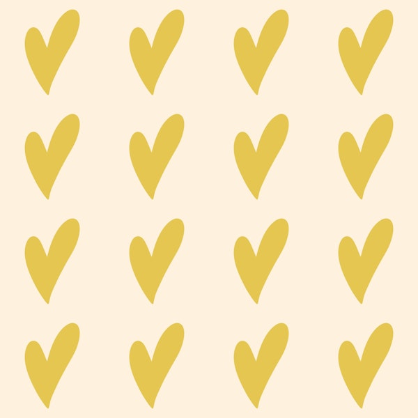 Cute yellow hearts
