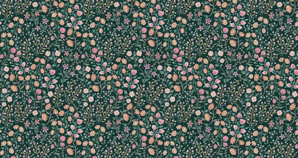 Ella - Whimsical flower garden and leaves I