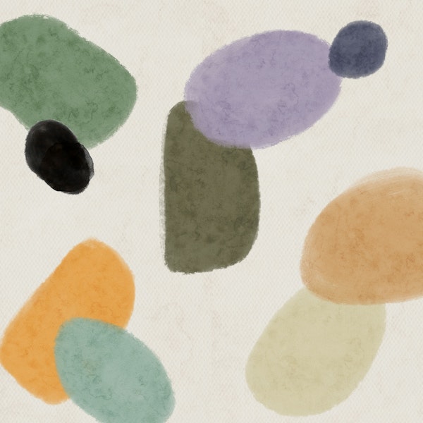 Pastel Stone Shapes