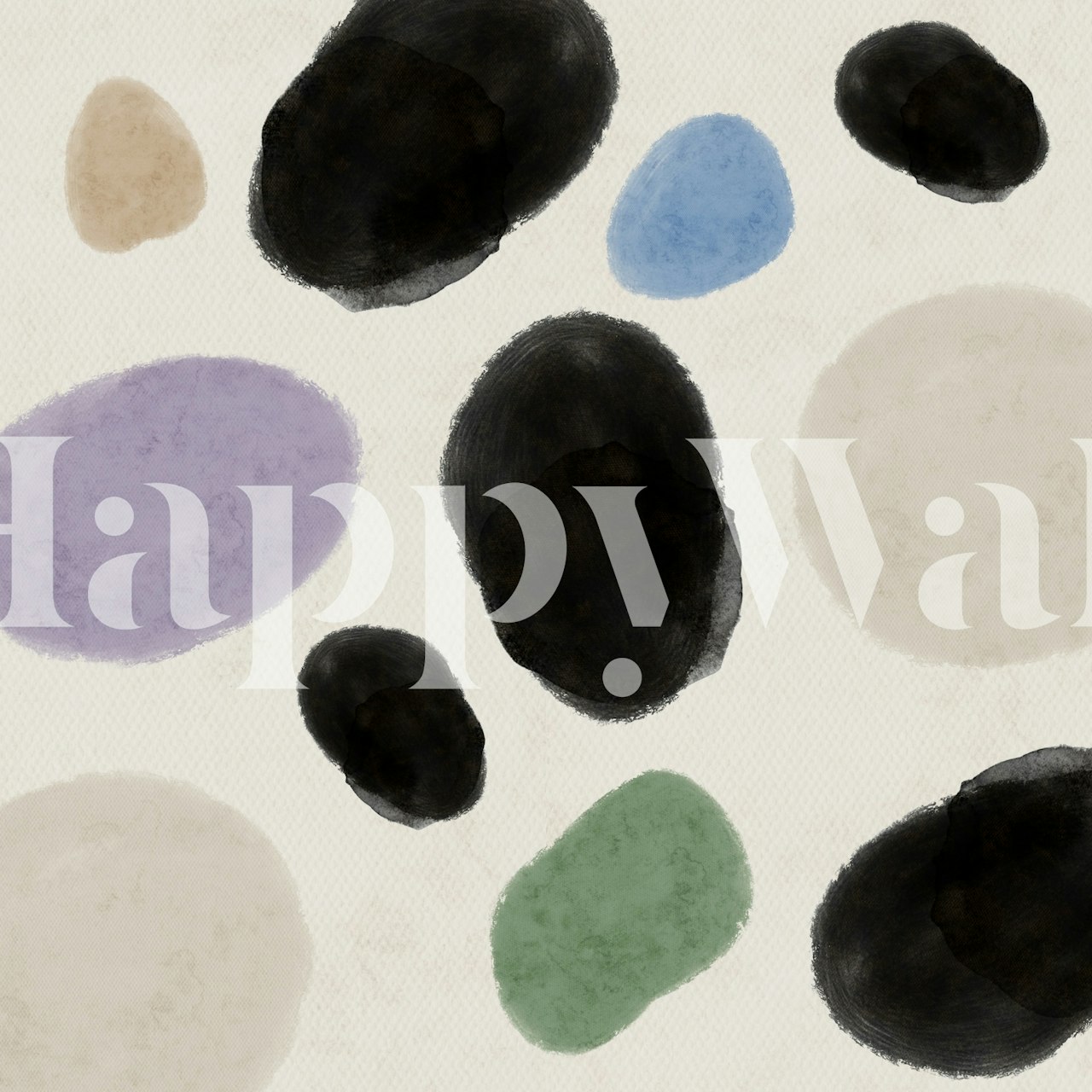 Papier peint Abstract Watercolor Dots dans une pièce