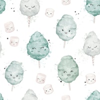 Cotton Candy - mint tapete