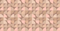 Mid century retro geometry brown pink tapete