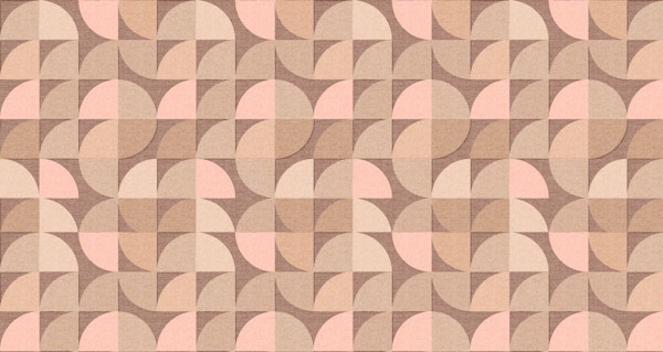 Mid century retro geometry brown pink