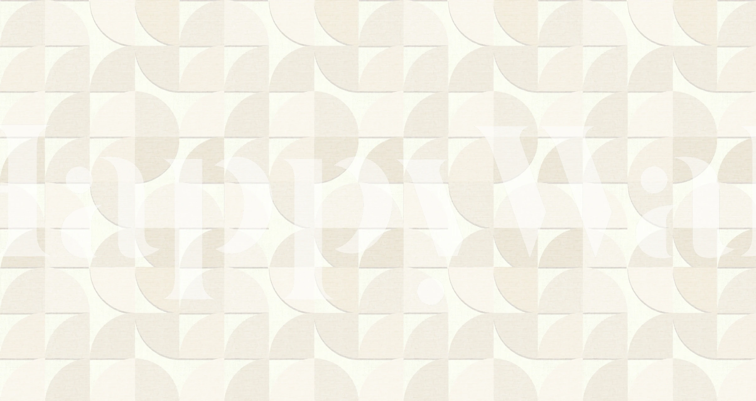 Geometric beige and off-white arch patterns wallpaper