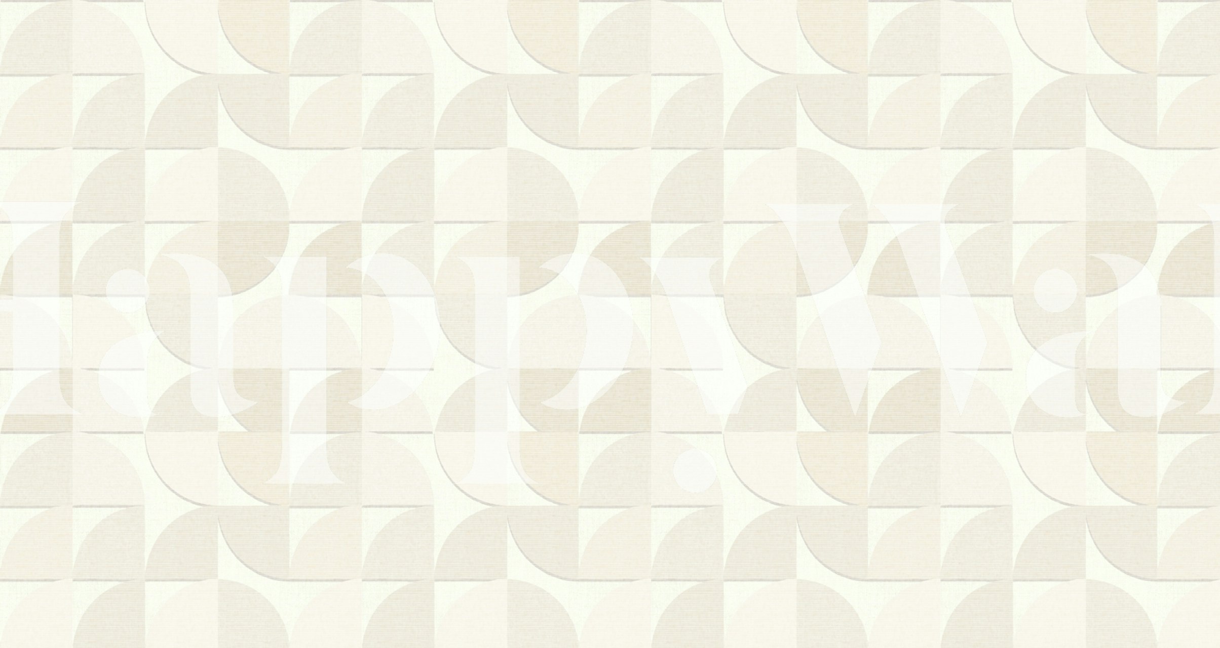 Japandi Mid Century Arches-Tapete in einem Raum