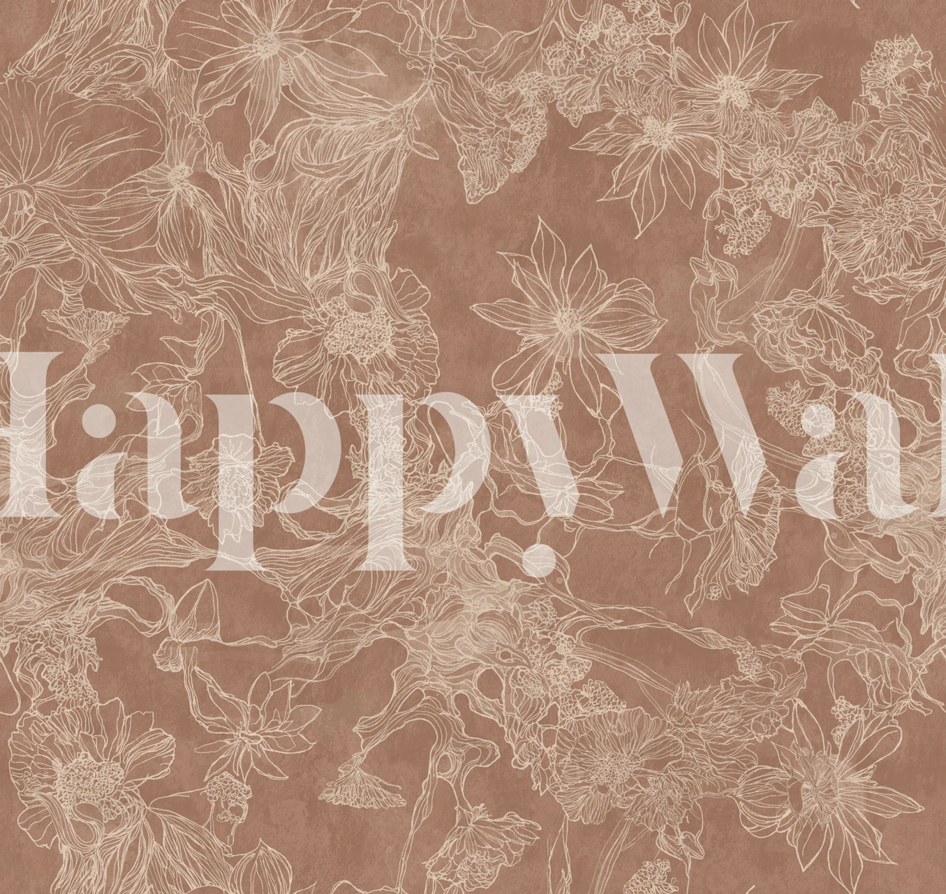 Delicate Floral Harmony wallpaper in a room