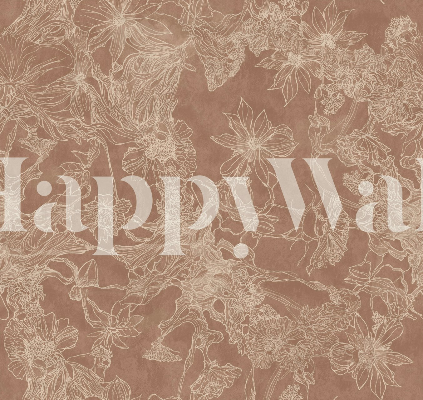 Delicate Floral Harmony behang in een kamer