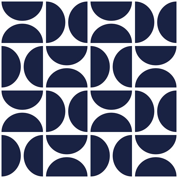 Bauhaus Navy and White Geometry