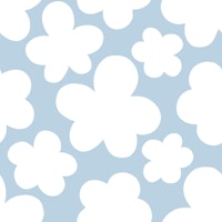 Bebe Scandi Clouds - Air Blue and White 2 -XL tapet