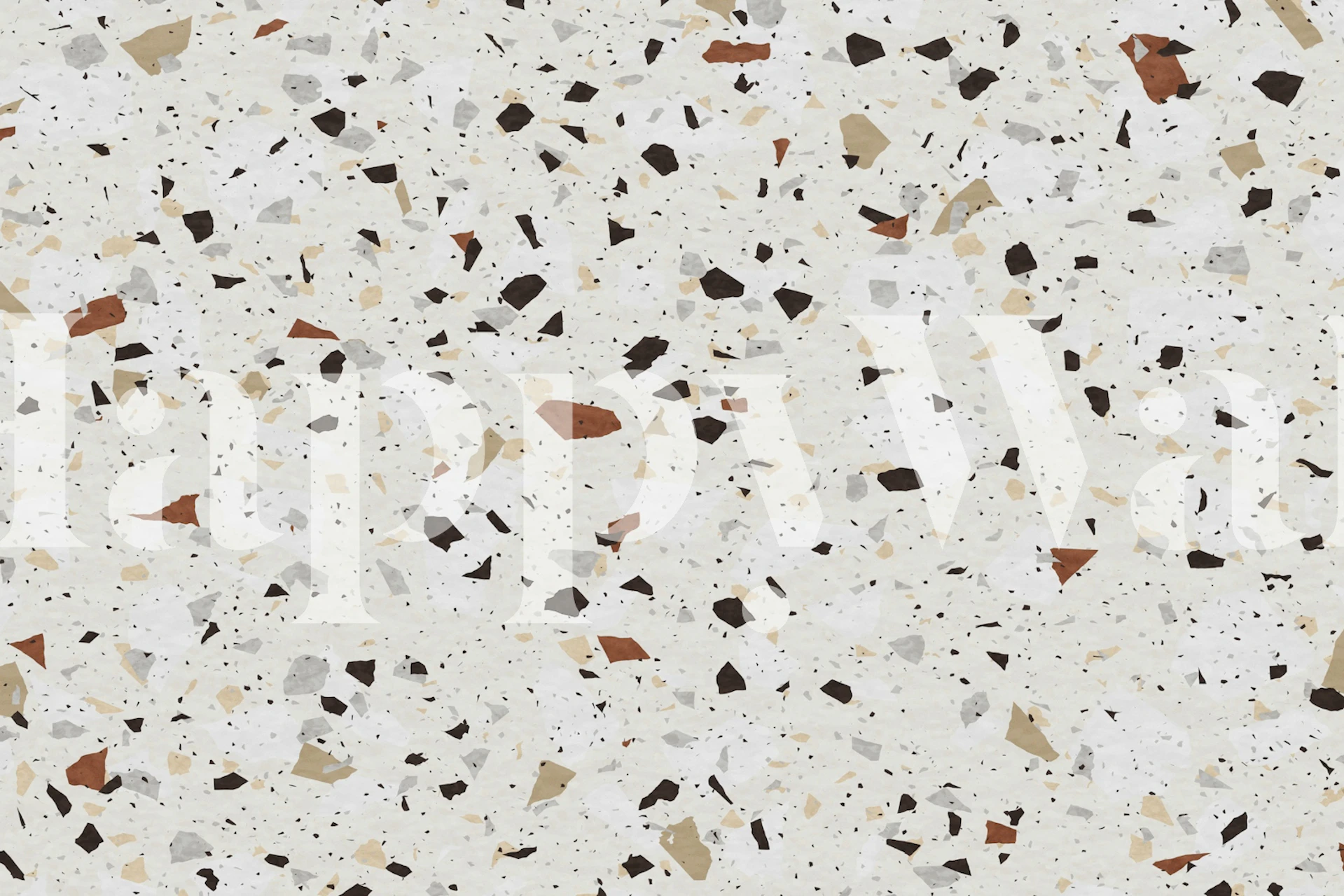 White and beige terrazzo wallpaper design
