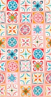 checkers azulejos pastel rose – small carta da parati