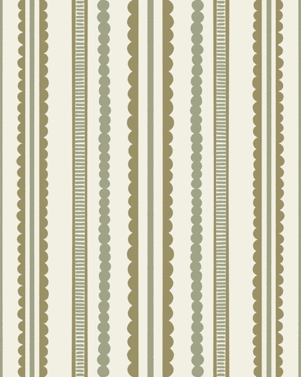 Sage and Olive Vertical Stripes