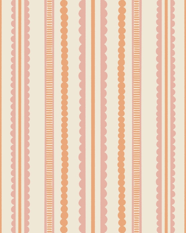 Blush and Peach Stripes