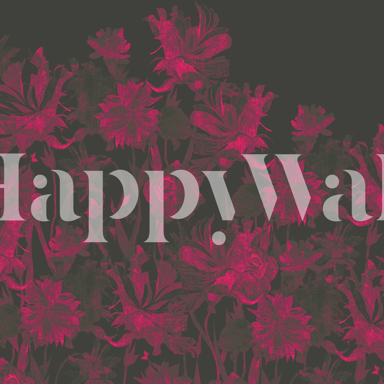 Design de papel de parede Elegant Rose Nightfall