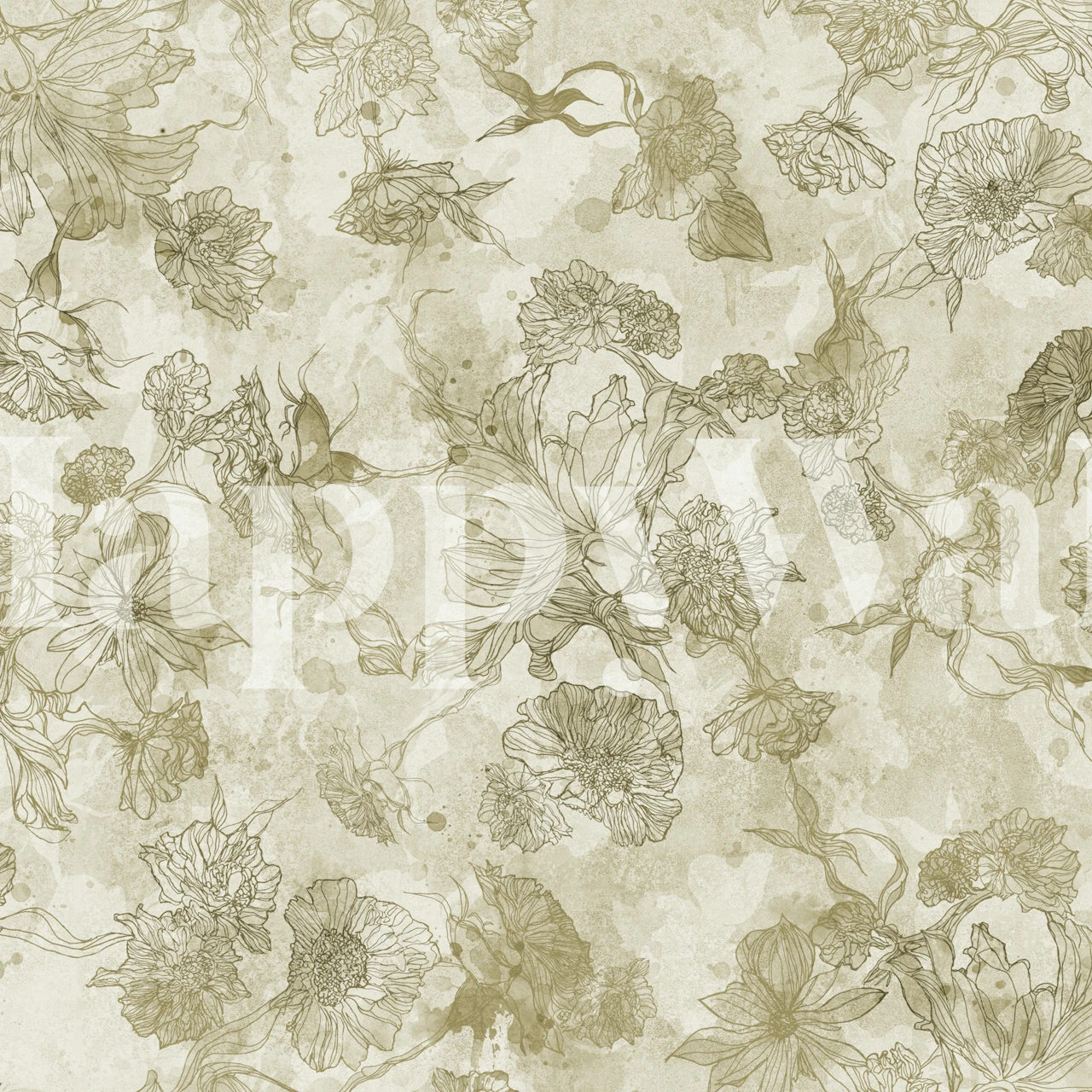 Antique Flora Dream wallpaper in a room