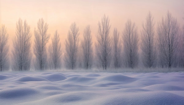 Snowy Tranquil Trees