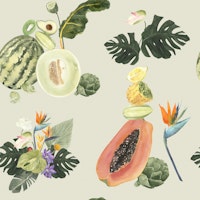 Fresh Botanical Fruit Design behang