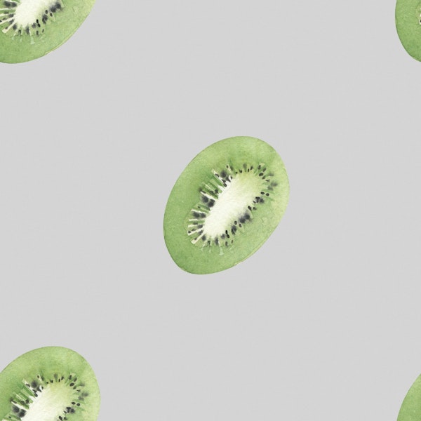 Watercolor Kiwi Fruit Pattern