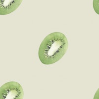Fresh Green Kiwi Pattern behang