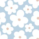 Lulu Scandi Flowers - Air Blue and Cream - M
