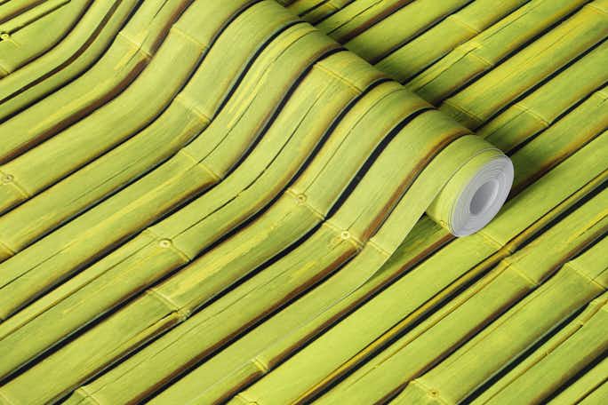 Green bamboowallpaper roll