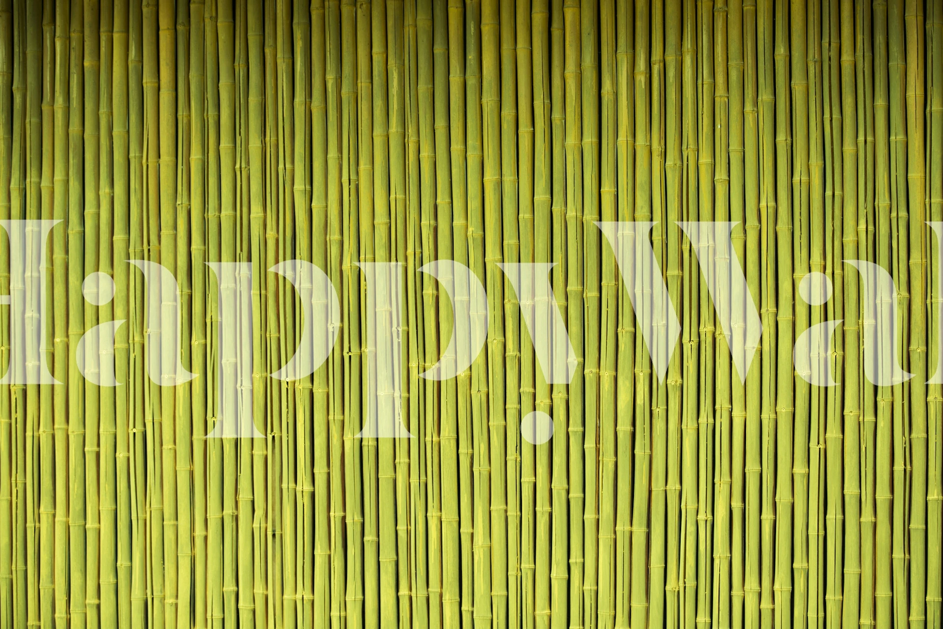 Bamboo stalks in vibrant green shades wallpaper, botanical style