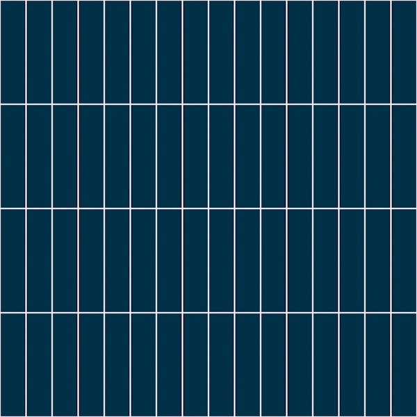Vertical Grid Pattern - Deep Blue and White