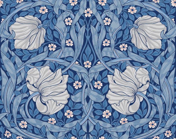 Pimpernel Summer Blue William Morris Revival