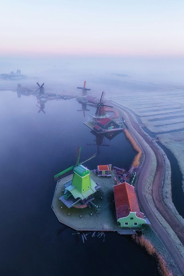 Tranquil Dutch Windmills