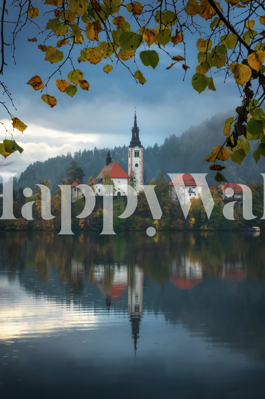 Autumn Reflections at Lake Bled wallpaper