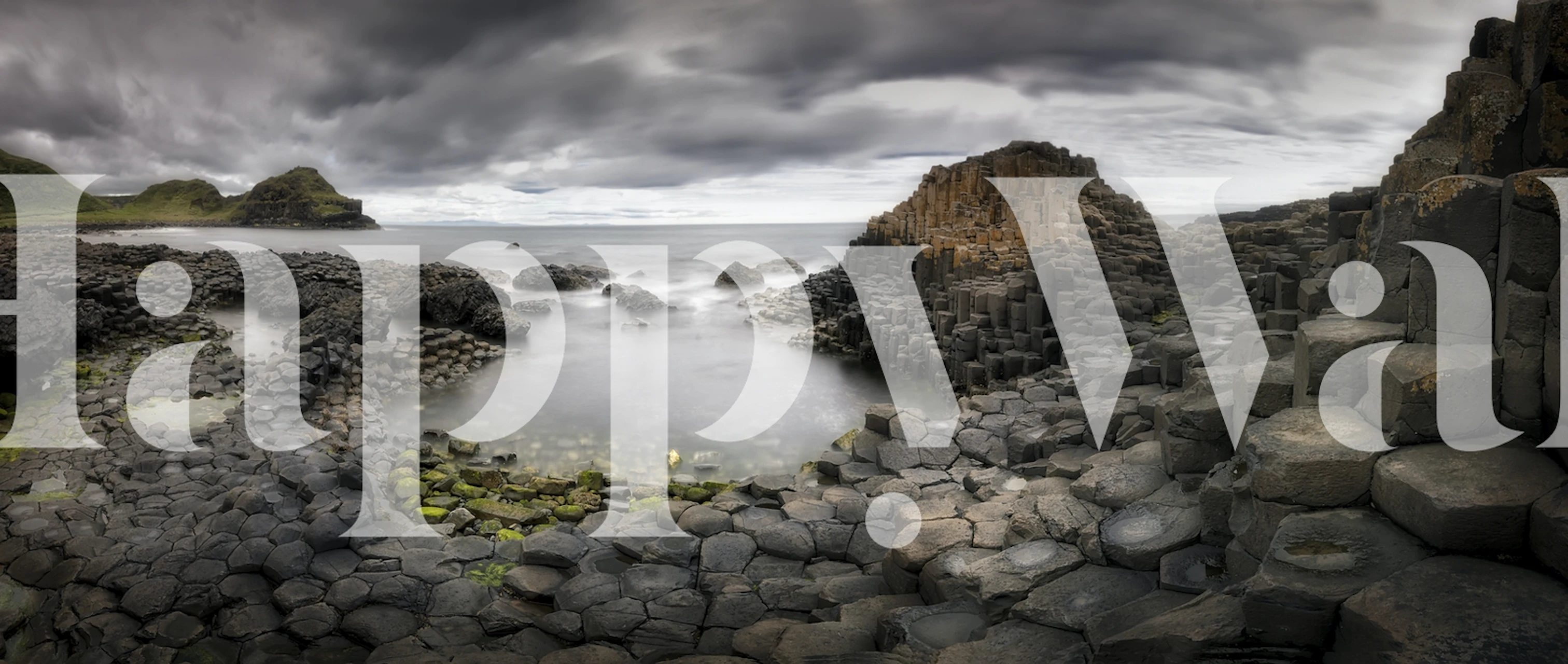 Papel de parede The Giants Causeway em um quarto