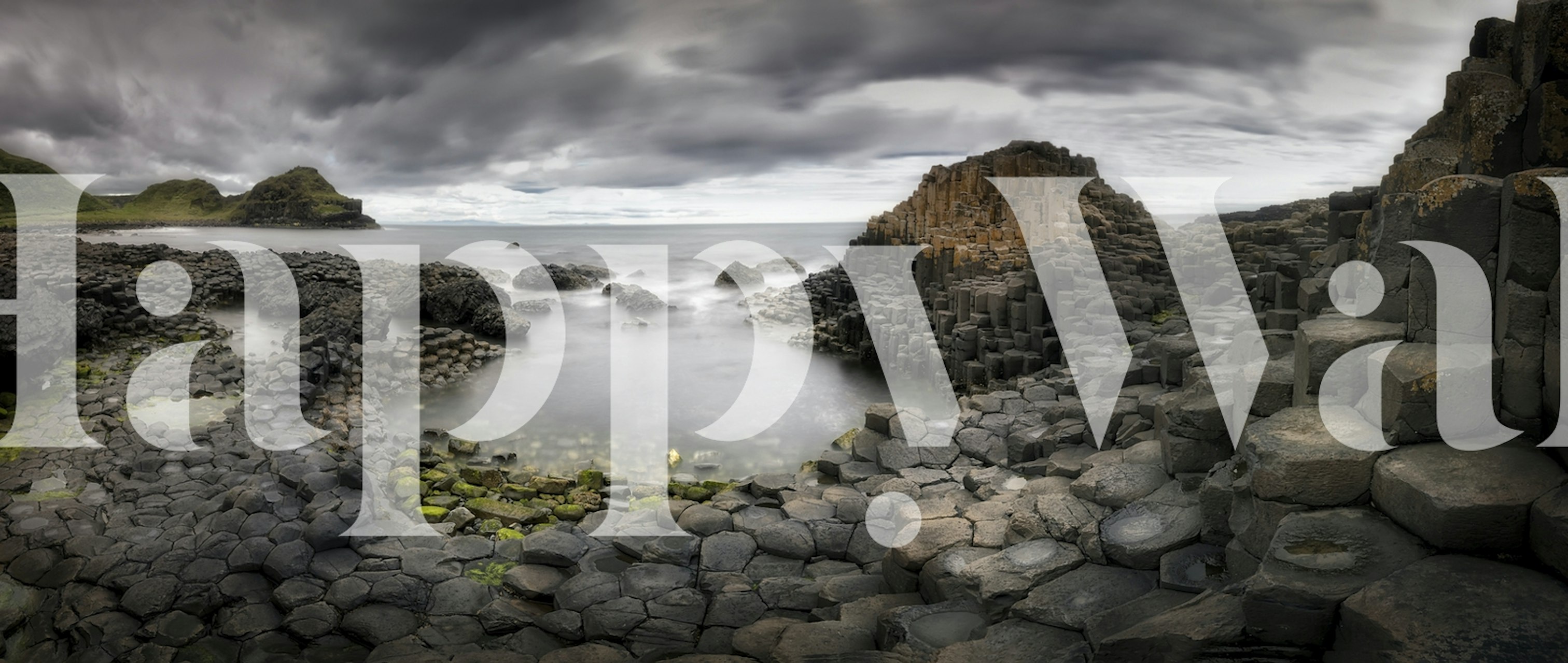 El papel pintado The Giants Causeway en una habitación