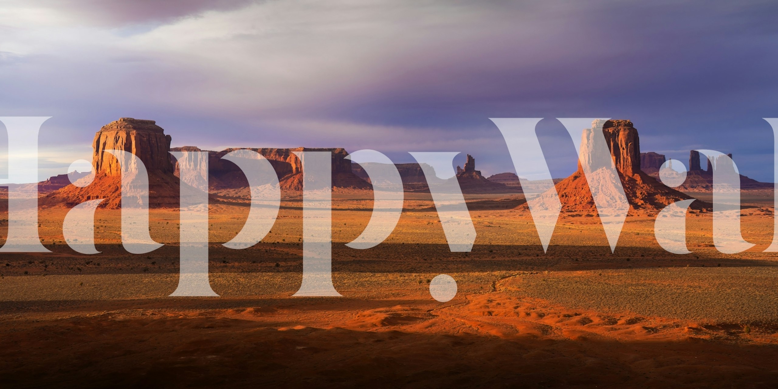 Wallpaper of sunset over Monument Valley