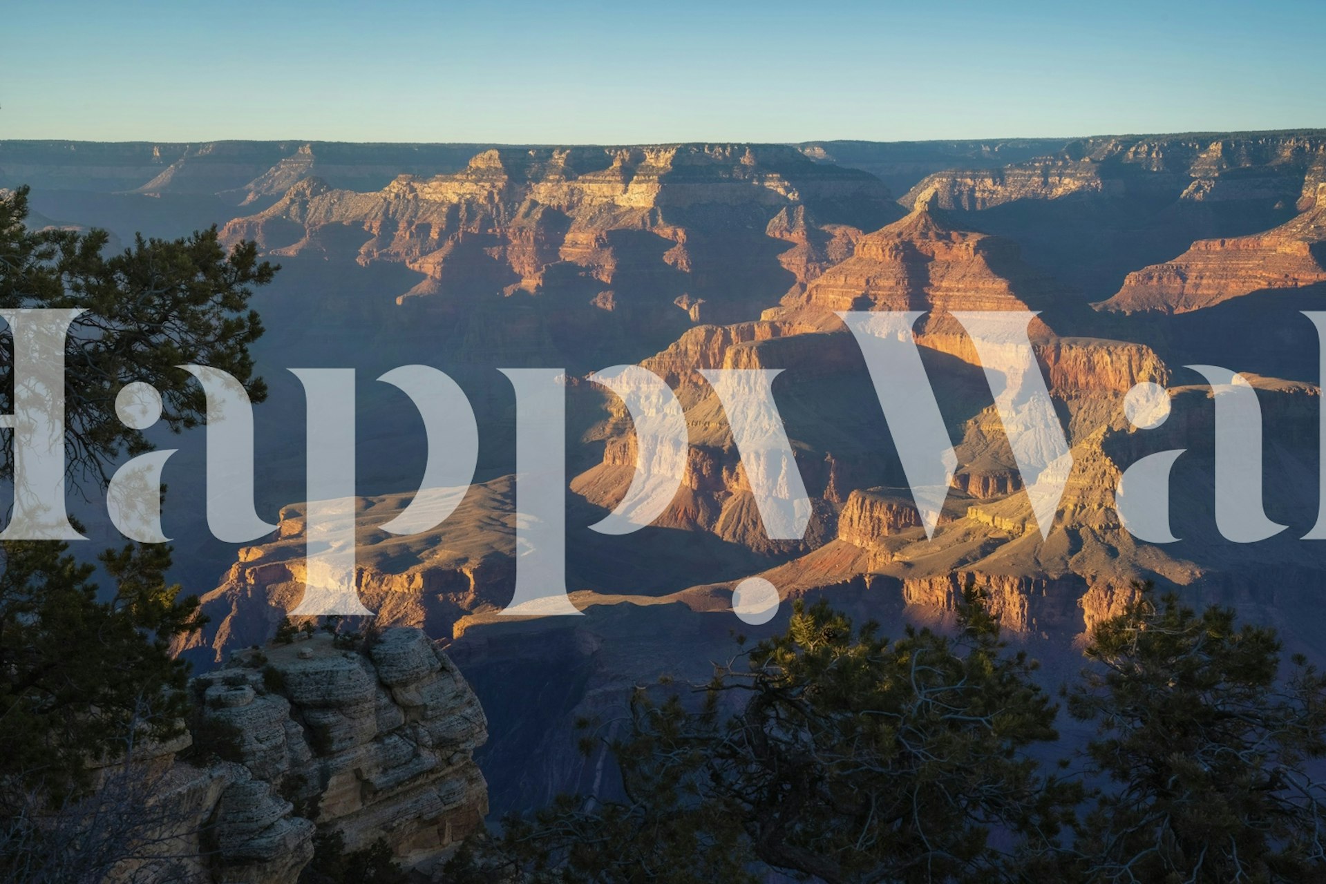 Grand Canyon-behang in een kamer