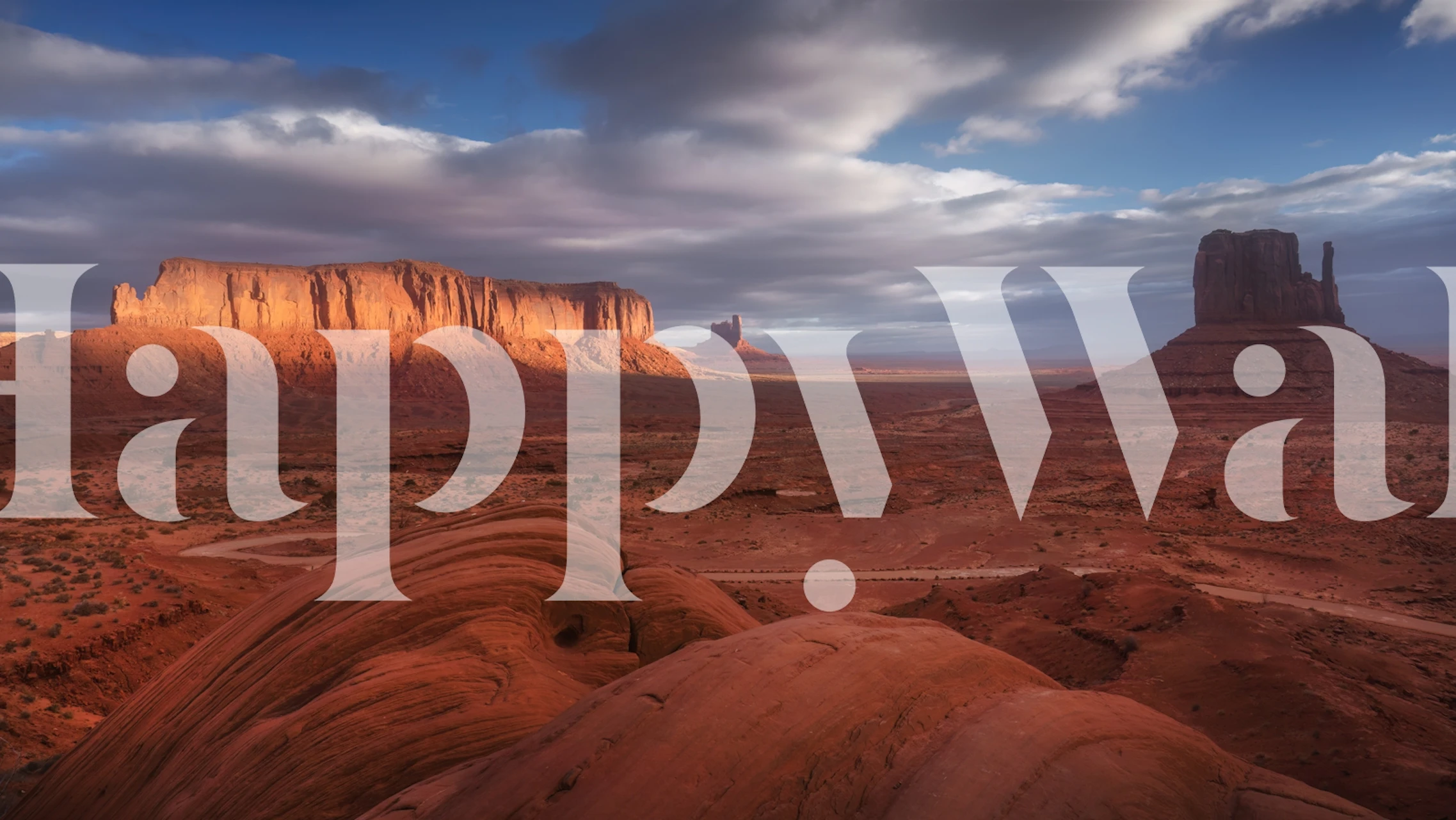 Majestic Monument Valley wallpaper in a room