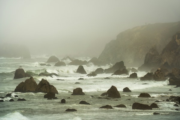 Foggy Pacific Ocean View - California