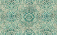 Boho Gold Star Mandala - Emerald Green tapete