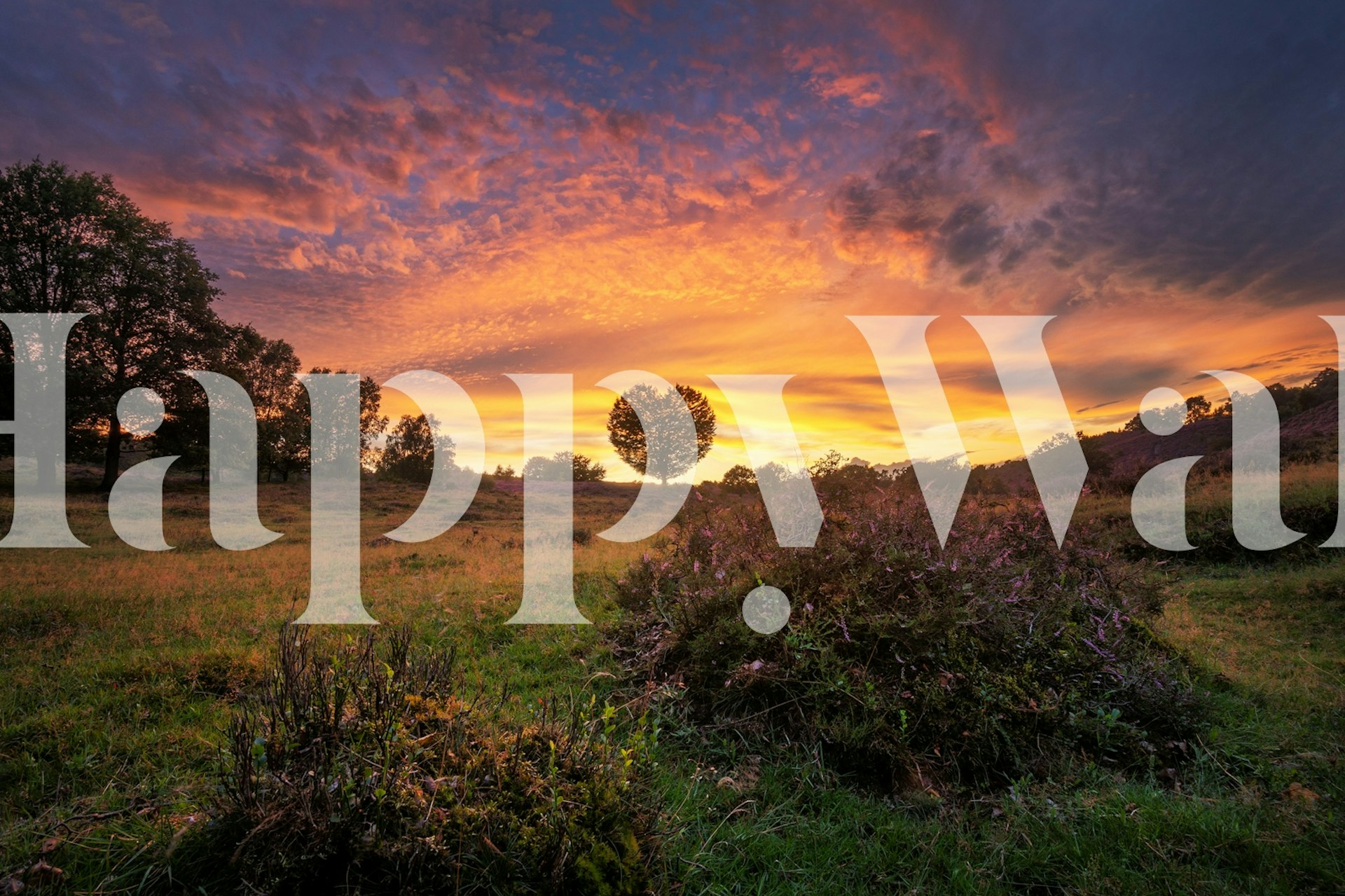 Tapeta Sunset Serenity Landscape u sobi