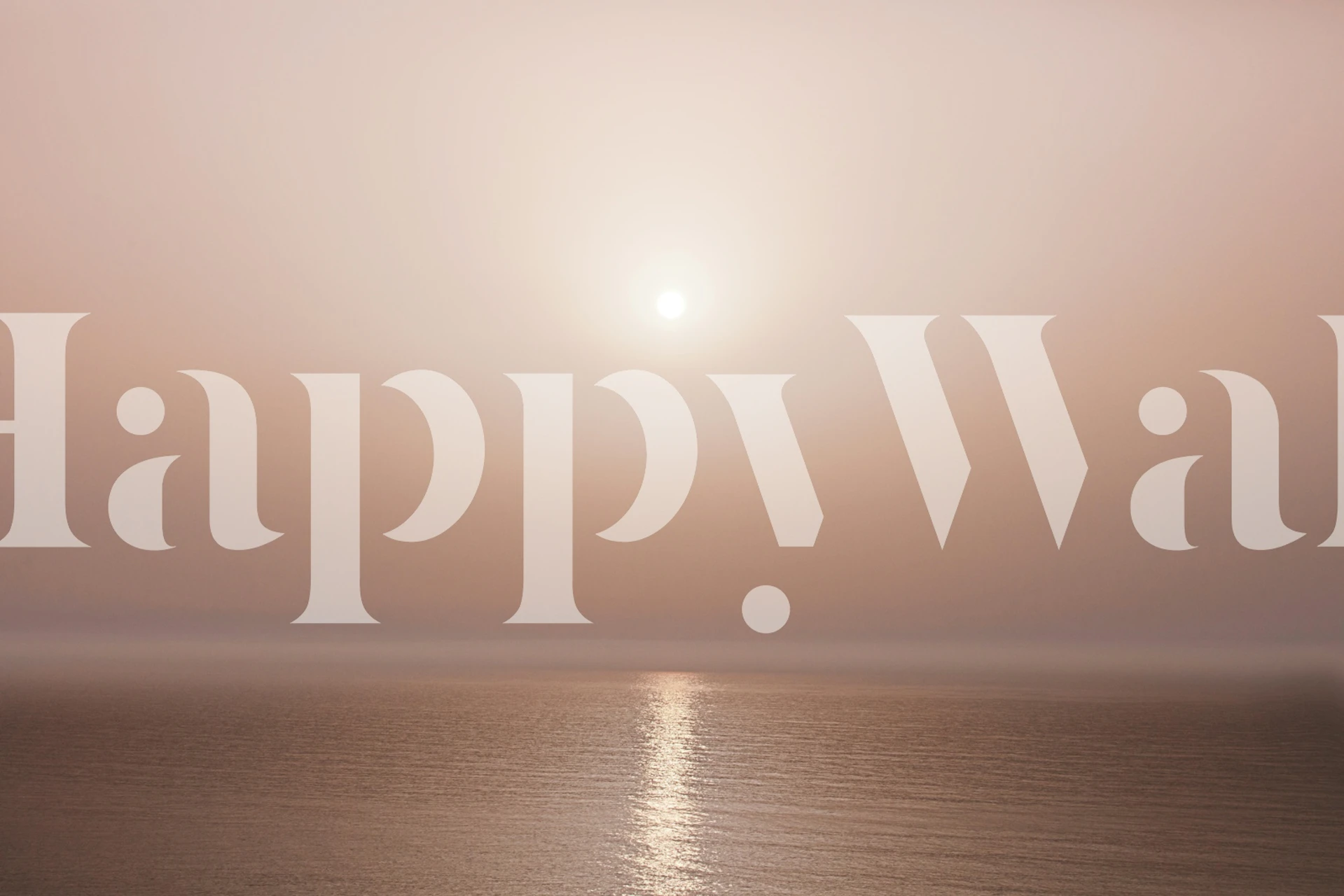 Rosedgold Sea Sundown tapet i ett rum