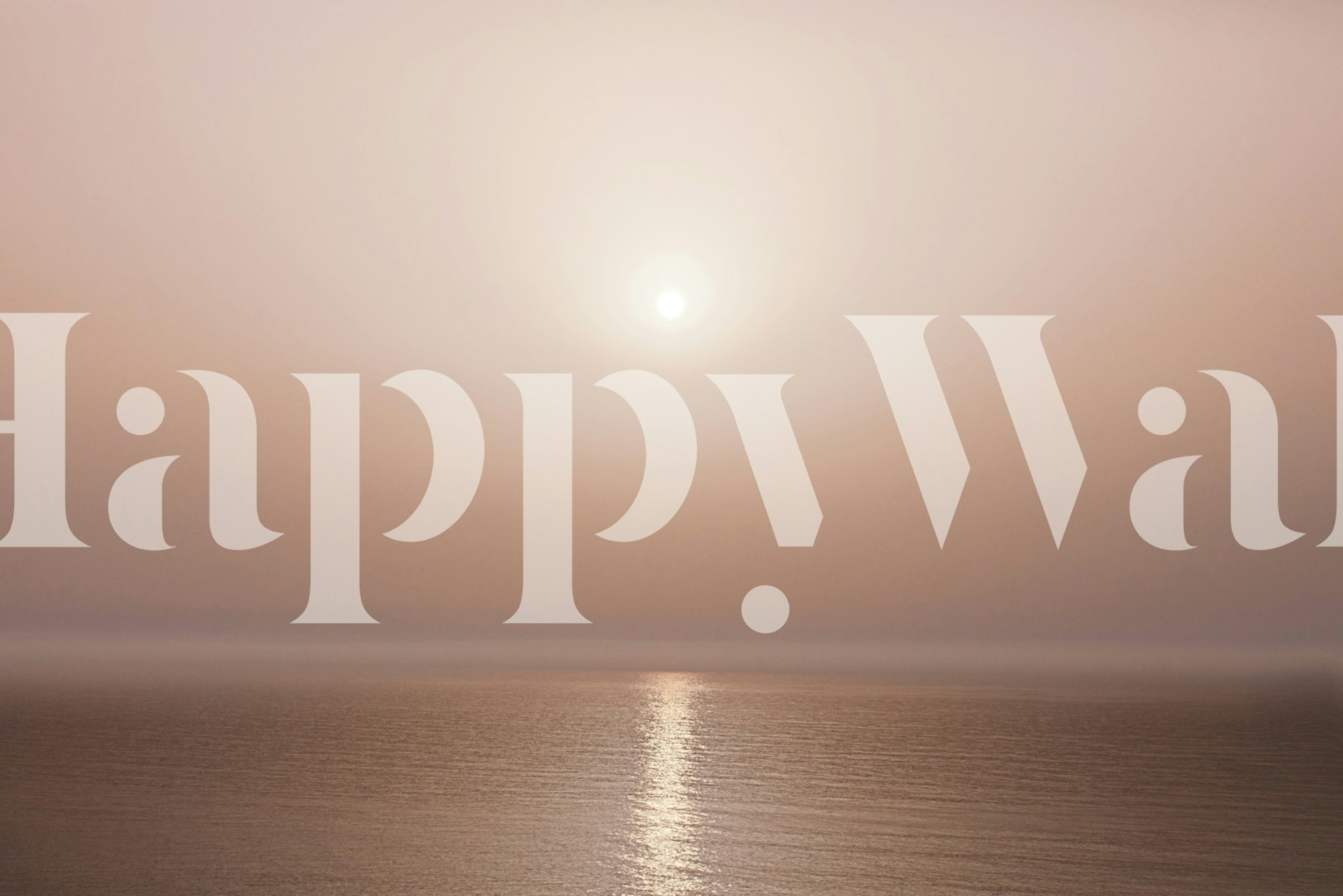 Ocean sunset with rosegold hues and reflective water wallpaper