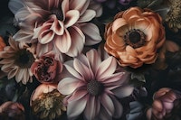 Dramatic Floral Elegance tapete